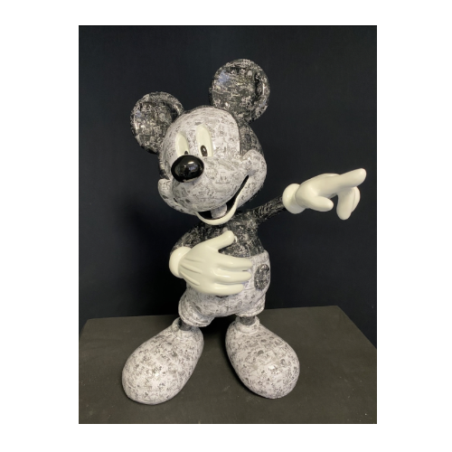 Sculpture "MICKEY - Floyd Gottfredson REVERSO - perdu sur une ile deserte 1932 - serie 2" par l'artiste PEPPONE