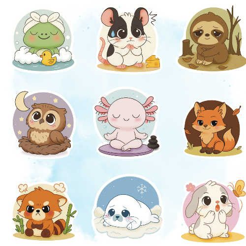 Stickers – Émotions & Petits États d’Âme (9 pièces)