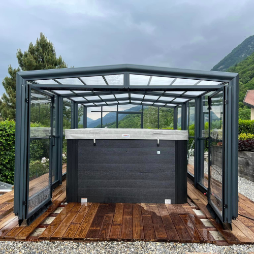 Abri de spa téléscopique