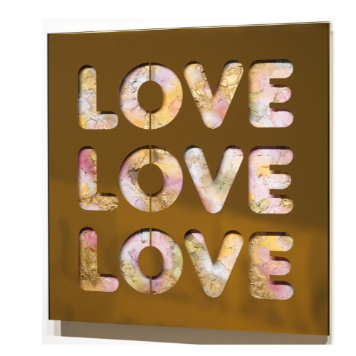Tableau "LOVE LOVE LOVE" par l'artiste JOSEPH