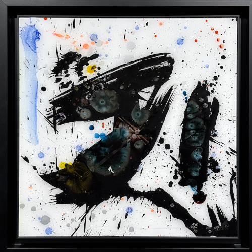 Tableau "Calligraphie blanche 1." par l'artiste Cédric BOUTEILLER