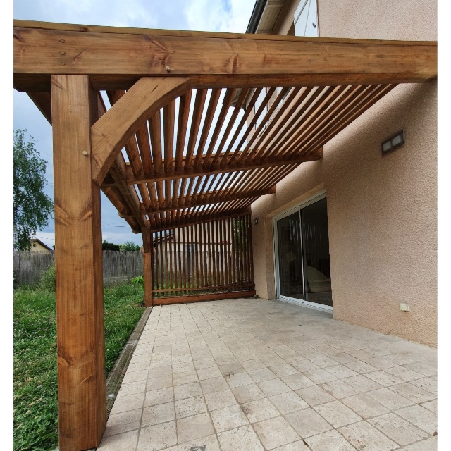 PERGOLA BOIS CONTEMPORAINE