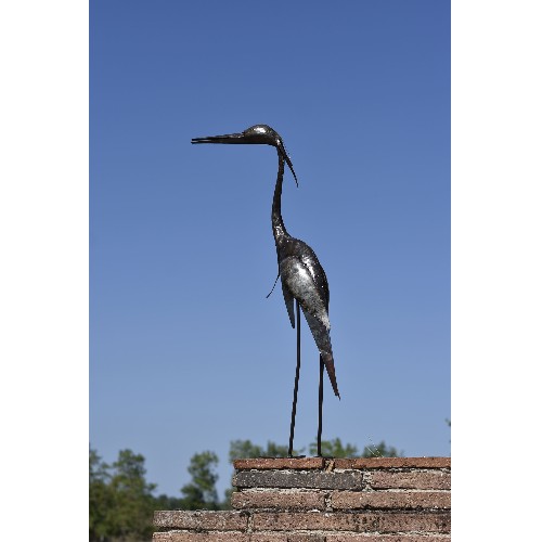 Héron décoratif en métal