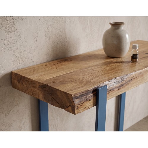 Mobilier artisanal en chêne massif et métal