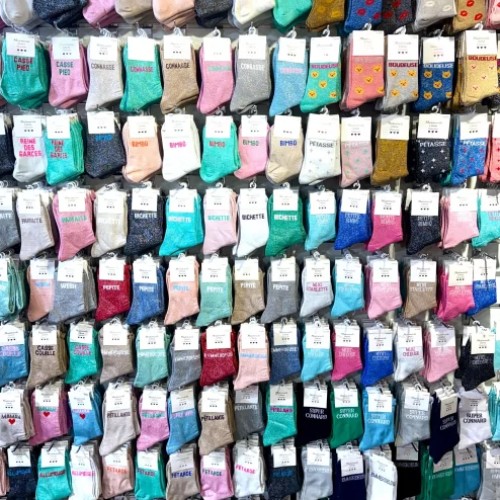 Paire de chaussettes à message