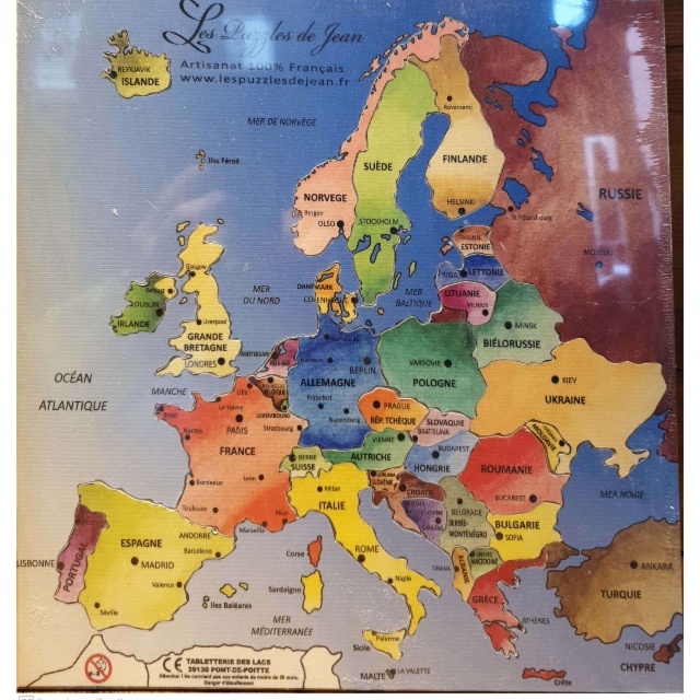 Puzzle Europe couleur TL Artisanat Français