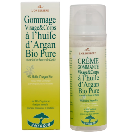 Crème gommante visage et corps à l'huile d'Argan bio