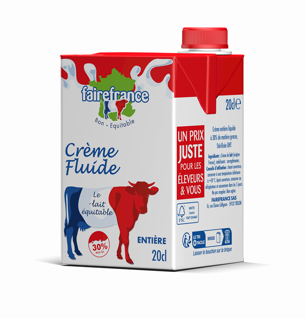 Crème entière fluide 30%