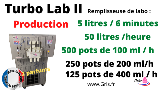Remplisseuse de petit pot de glace 2 en 1 turbine et rempli
