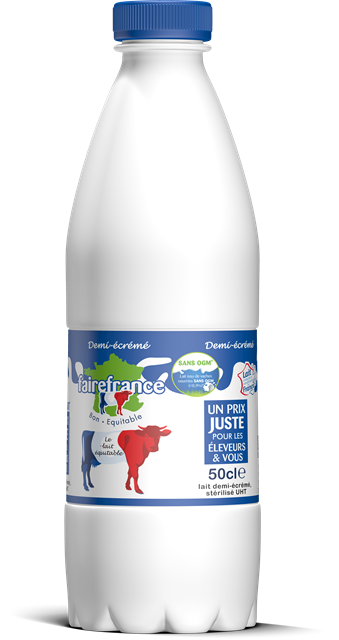Bouteille 0,50CL demi-écrémé