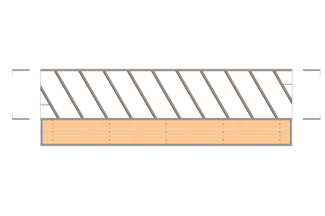 CLÔTURE À ALIMENTATION DIAGONALE - BASE EN BOIS