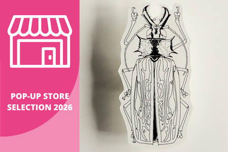 Coloriage POP UP Coléoptère ©Ingrid Monchy / ADAGP