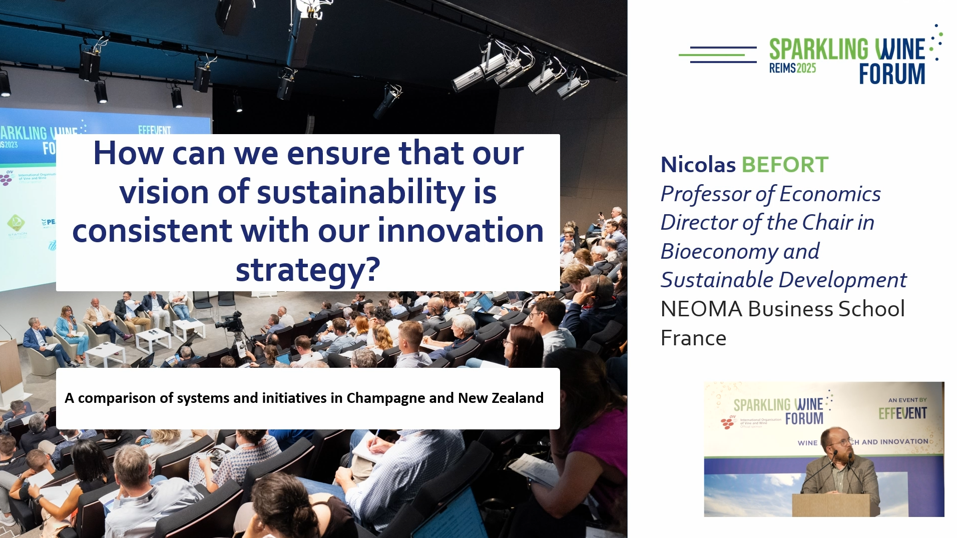 How can we ensure that our vision of sustainability is consistent with our innovation strategy? A comparison of schemes and initiatives in Champagne and New Zealand