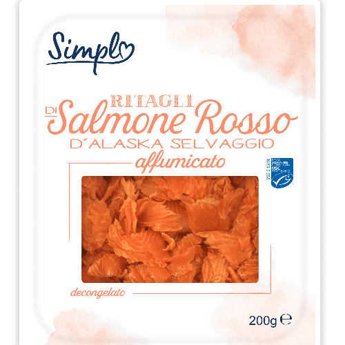 Ritagli di Salmone Rosso d'Alaska selvaggio
