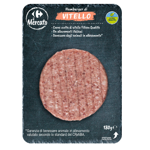 Hamburger di Vitello Filiera Qualità Carrefour Il Mercato g 180 skin