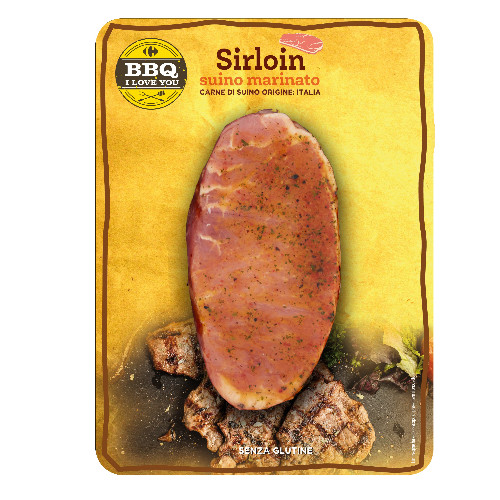 Sirloin Suino marinato Carrefour BBQ I Love You skin