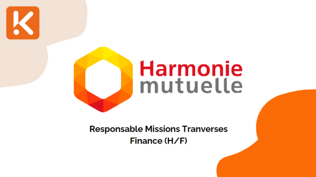 Aurélien Bon (Harmonie Mutuelle) recrute un Responsable Missions Tranverses Finance (H/F)