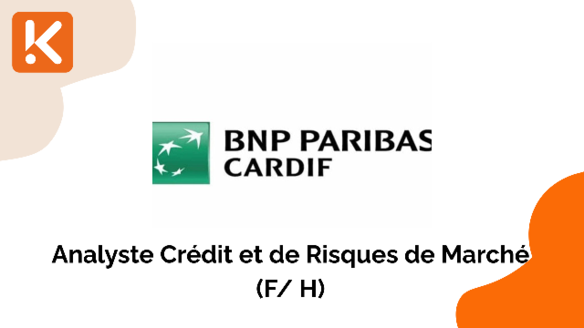 BNP Paribas Cardif recherche un Analyste Crédit et de Risques de Marché (F/ H)