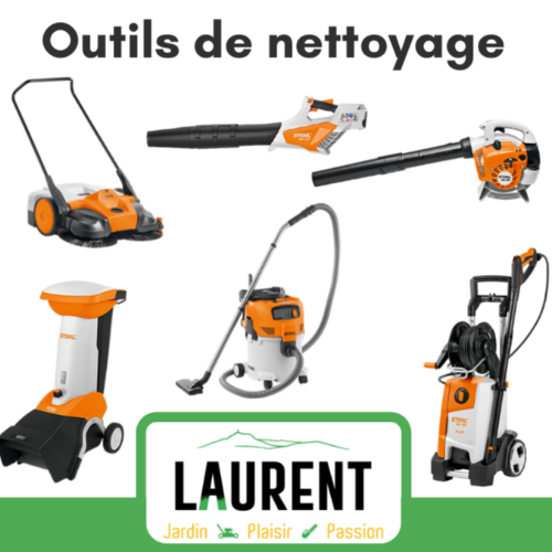 Outils de nettoyage (souffleurs, aspirateurs, nettoyeurs, broyeurs etc)