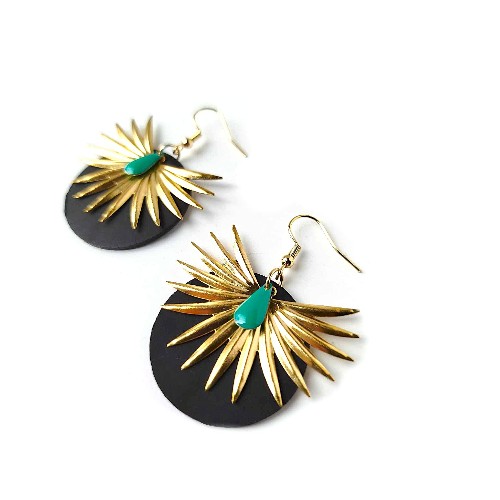 Boucles d'oreilles upcyclées en chambre à air