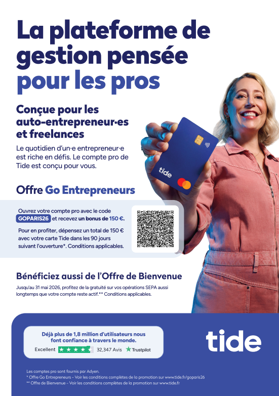 Offre de partenariat: Ouvrez votre compte pro gratuit et recevez 150€ avec le code GOPARIS26