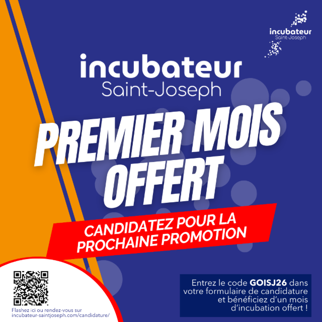 1er mois offert à l'incubateur Saint Joseph