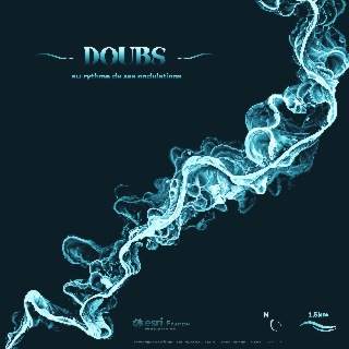 [#30DayMapChallenge 2025] Le Doubs au rythme de ses ondulations
