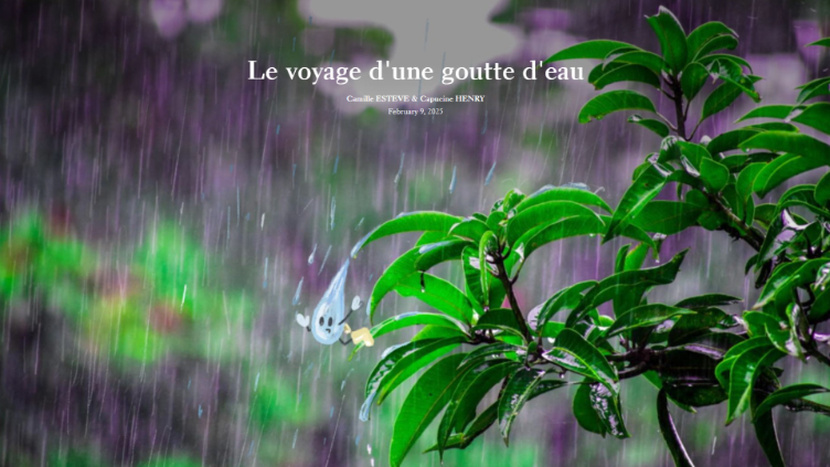[SIG 2025] Le voyage d'une goutte d'eau