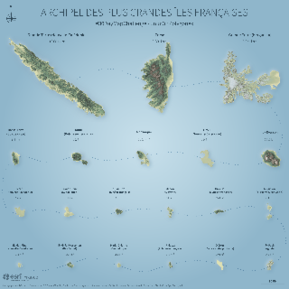 [#30DayMapChallenge 2025] Archipel des plus grandes îles françaises