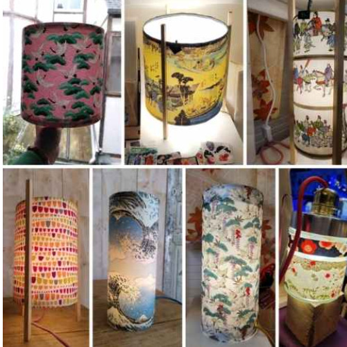 Lampes en papier washi japonais à personnaliser