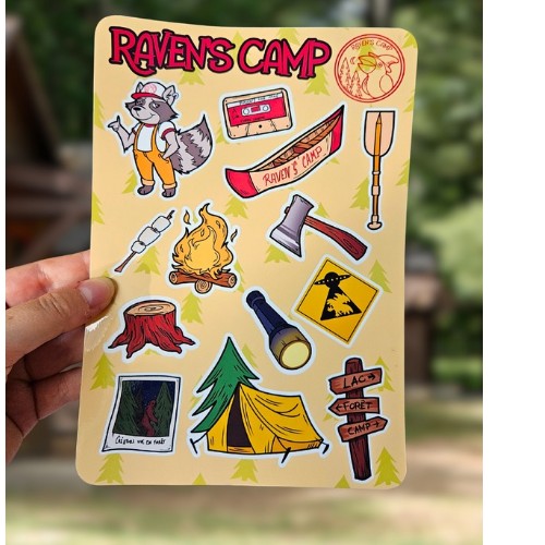 Planche stickers Raven's Camp