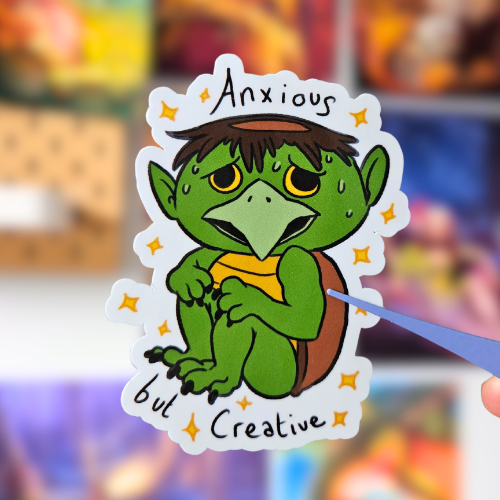 Sticker Anxious but creative