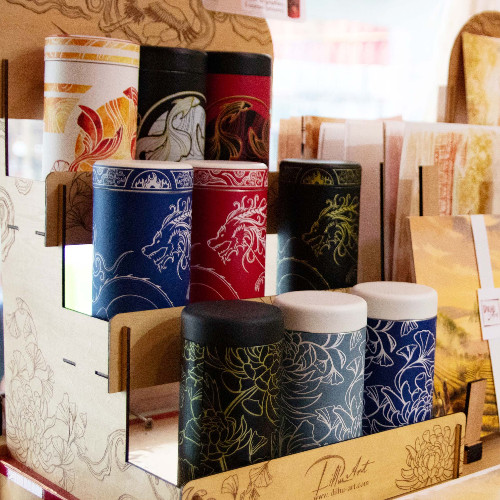 Boîte à thé artisanales et/ou sérigraphiées à la main