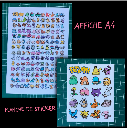 Affiche + Planche de sticker