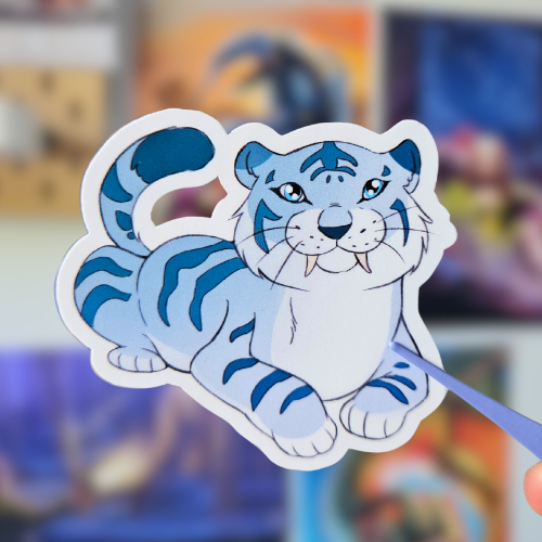 Sticker tigre dent de sabre