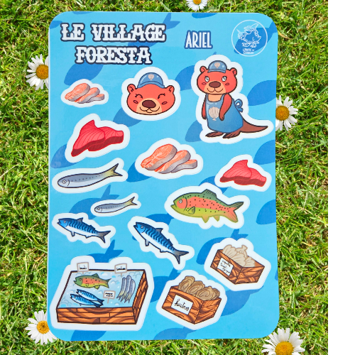 Planche stickers Ariel