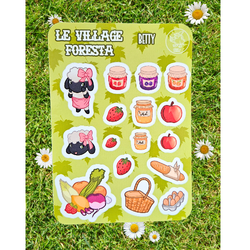 Planche stickers Betty
