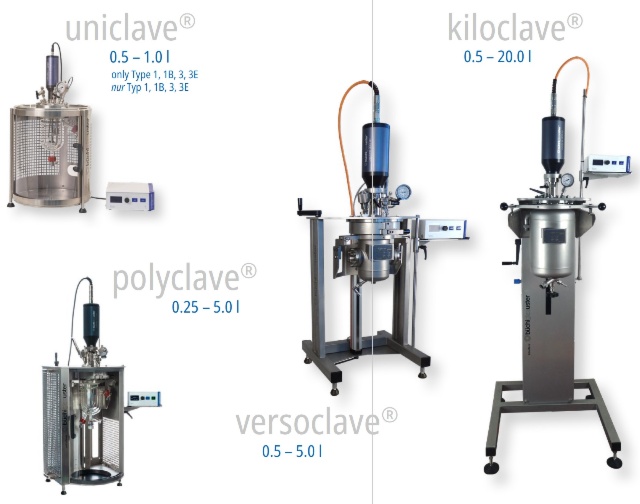Réacteurs sous presion de 0.25 à 20 litres  BUCHIGLAS