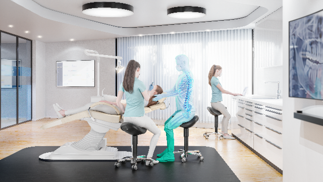 Tabouret selle – Assise ergonomique pour le travail dynamique en laboratoire