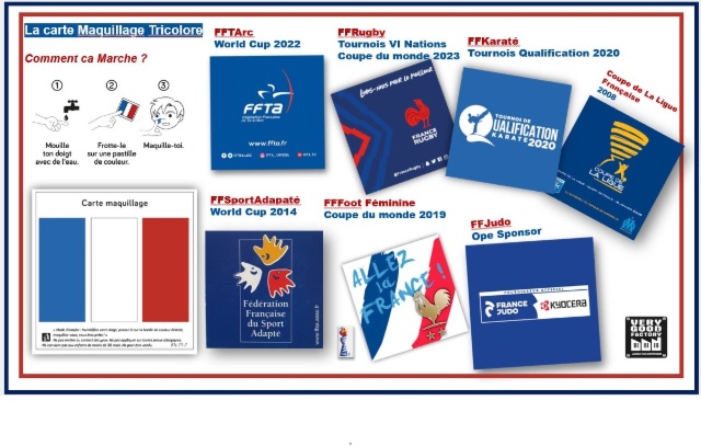 Carte Maquillage Tricolore sur stock