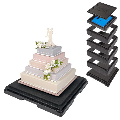 Boite Isotherme Avec Support de Refroidissement pour Pièce Montée ou Gâteau