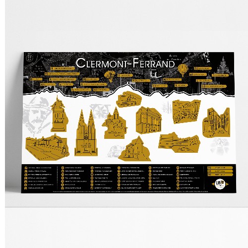 Quoi faire à Clermont-Ferrand et alentours ? - Poster à gratter