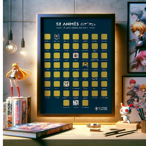52 Animés à voir dans sa vie - Poster à gratter