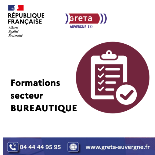 Formations secteur bureautique