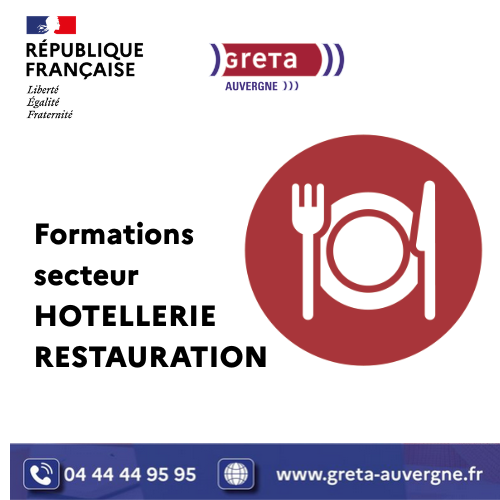 Formations secteur hôtellerie restauration