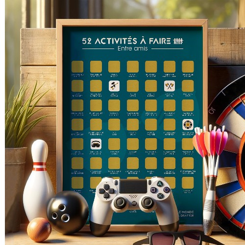 52 activités entre amis - Poster à gratter