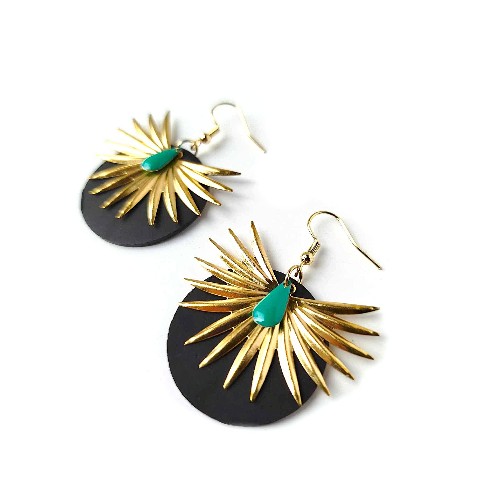 Boucles d'oreilles upcyclées en chambre à air