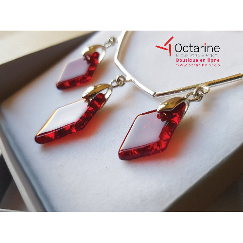 Collier verre & argent