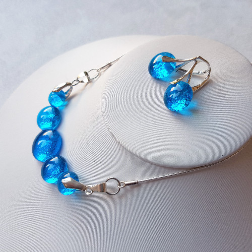 Parure turquoise écume