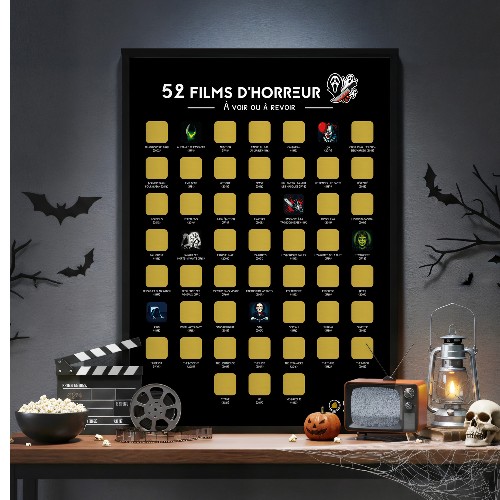 52 films d'horreur - À voir ou à revoir - Poster à gratter